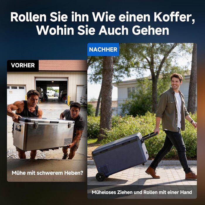 Автомобільний компресорний холодильник AAOBOSI 75л: Електричний, IPX4, -20°C/+20°C для авто, кемпінгу, подорожей
