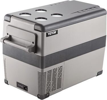 Автохолодильник VEVOR 35/45л нержавіюча сталь 12/24V, 220V: портативний компресорний кулер для авто, вантажівок, кемпінгу (-20°C до +20°C)