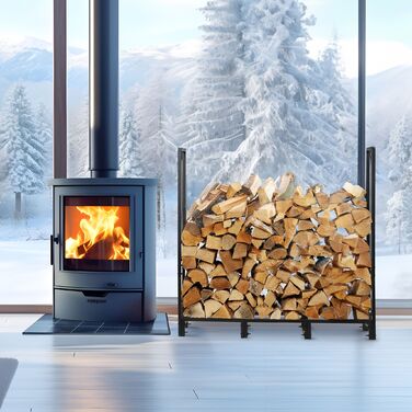 Relaxdays: Полиця для дров (для внутрішнього та зовнішнього використання)