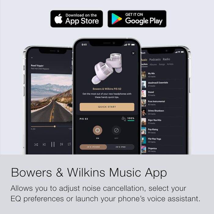 Справжні бездротові навушники Bowers & Wilkins Pi5 S2, Bluetooth, aptX, мікрофони, Sage Green (2023)