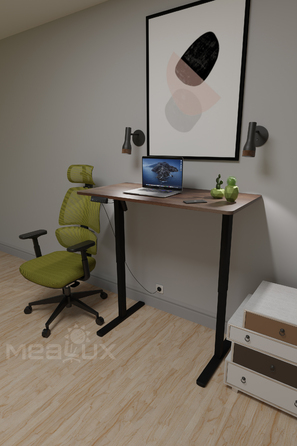 Комплект Mealux PowerDesk Lite Walnut + Leo Air Plus Green (арт. EVO-201 Lite Walnut /B +Y 546 KZ)