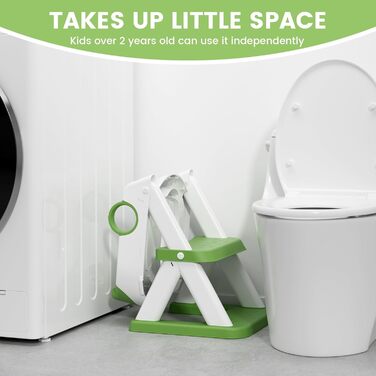 Унітаз-сходинки для дітей COOSEYA Frosch з тренувальним сидінням, зелений