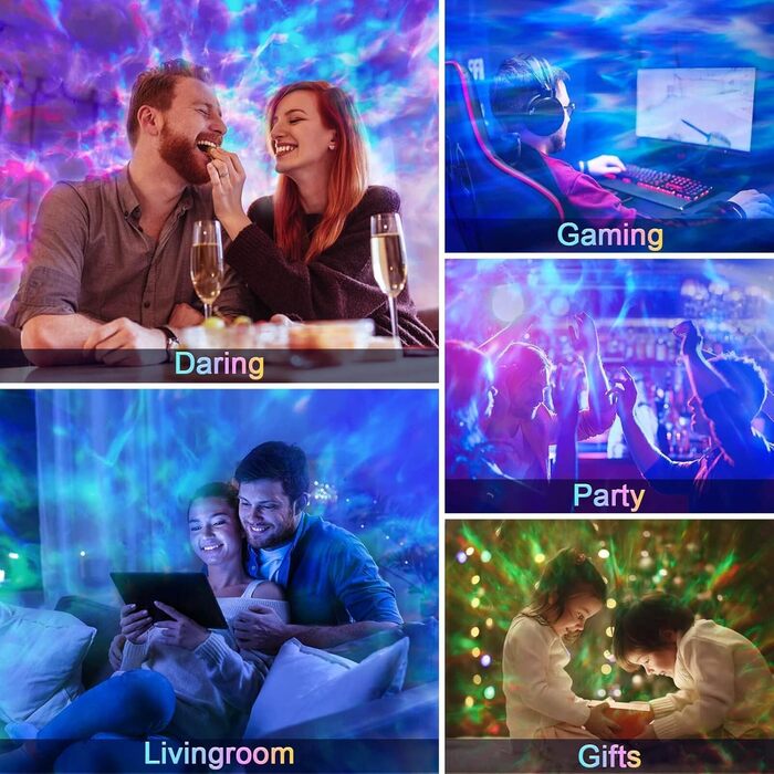 Проектор зоряного неба Sternenhimmel з Bluetooth, нічник для дітей та дорослих, 300 режимів, градієнтне освітлення (Сірий)