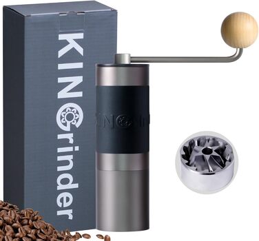 KINGrinder K1 - ручна кавомолка з 140 рівнями помелу для Aeropress, French Press, Drip, Espresso (20-25г)