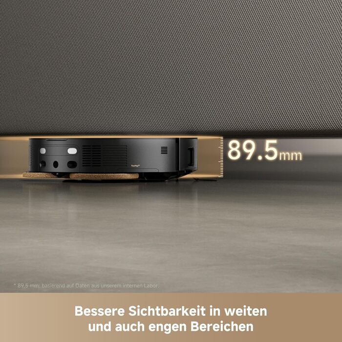 Робот-пилосос Mova V50 Ultra Complete з функцією миття, 24000 Па, подолання перешкод 6 см, навігація Liftable+RGB AI+LED, 80°C гаряча вода, 63°C самостійне сушіння, DuoSolution System, щітка Tricut (Mobius 60)