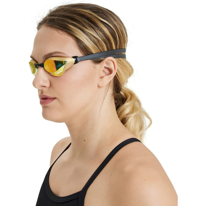Окуляри для плавання на арені Cobra Core, дзеркальні окуляри для плавання унісекс, для дорослих, один розмір, підходить для всіх, мідно-жовтий