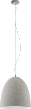 Підвісний світильник EGLO Sarabia, підвісний світильник на 1 полум'я, підвісний світильник з металу сірого кольору з бетоном, лампа для обіднього столу, світильник для вітальні з цоколем E27, (Ø 40,5 см)
