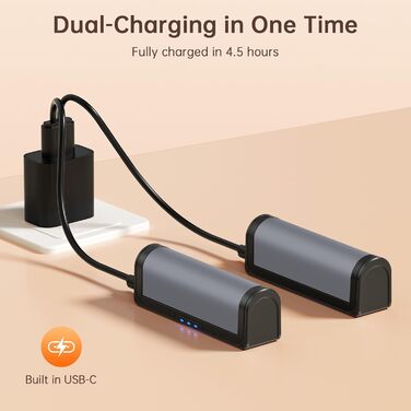 Jonwall Електричні грілки для рук, перезаряджувані, 2 шт. у наборі, USB, 3 режими нагріву, для кемпінгу, гольфу, подарунок (сірий)