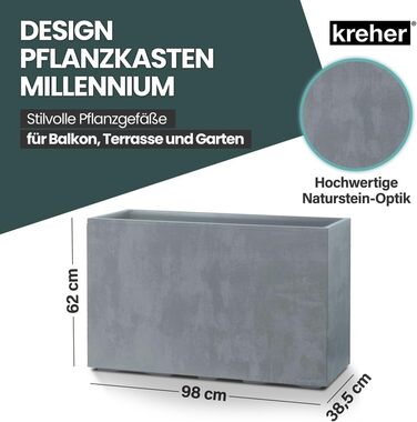 Крехер XL Квітник Міленіум: набір кольорів та розмірів. Натуральний вигляд каменю, міцний пластик. Ідеальний для розділення простору (прямокутний)
