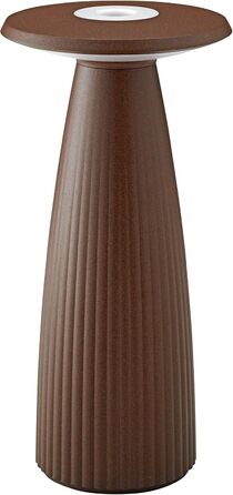 LED-лампа SIGOR Nuflair з вазою для квітів - бездротова, диммувана, для дому та саду, IP54, 24 см, 12 годин роботи, колір: іржаво-коричневий