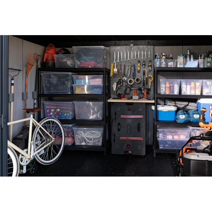 Садовий будинок Keter Artisan Gerätehaus 214x218x226 см, 8.3 м³ – вуличний, з підлогою, двостулковими дверями та вікнами, сірий