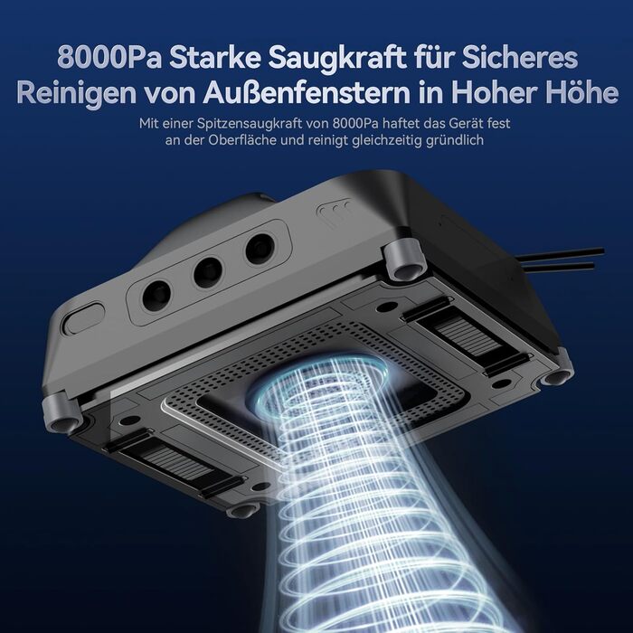 Робот для миття вікон з 6 водяними форсунками, потужністю всмоктування 8000 Па та технологією розпізнавання країв. Підходить для внутрішніх та зовнішніх вікон. В комплекті бак для води 100 мл для ефективного очищення та точного планування. YW758