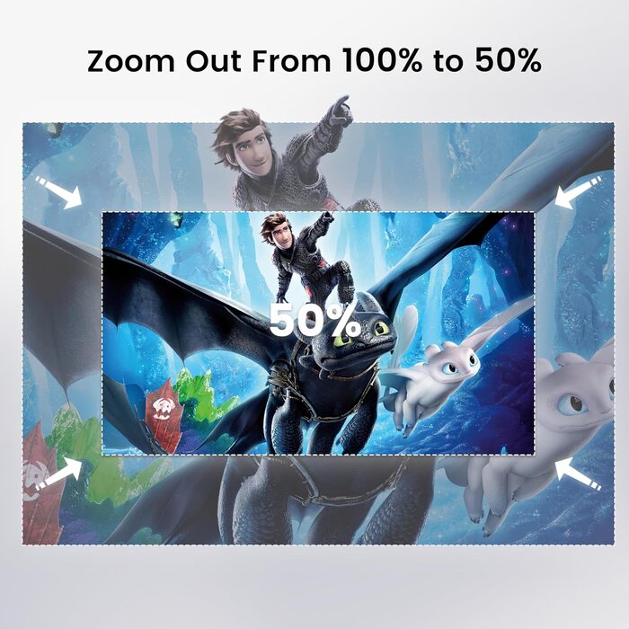 Портативний проєктор Beaer з автофокусом та корекцією трапеції, WiFi, Bluetooth, Full HD 1080P, LED, 145° обертання, для дому та відпочинку на природі