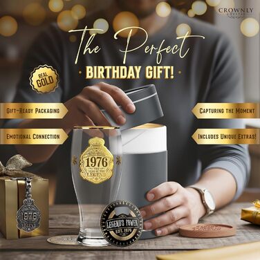 Пивний келих з гравіюванням 570 мл, 50 років, Персоналізований подарунок для чоловіка, тата, декор, безбарвний