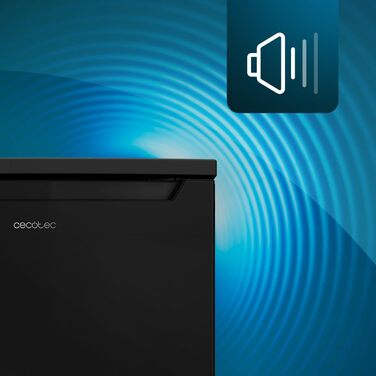 Холодильник Cecotec Bolero CoolMarket TT 107 L Black: міні-холодильник, клас E, регулювання температури, контейнер Crisper, морозильна камера, тиха робота