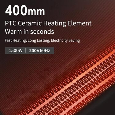 Електричний конвектор-нагрівач з пультом керування, 1500W, 4 режими, захист від перегріву, для кімнати до 25м²