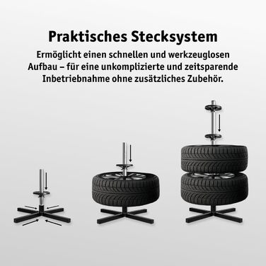 Підставка для шин Walter Felgenbaum для легкових автомобілів, до 100 кг, ширина шини до 225 мм, щадна для дисків