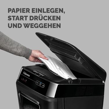 Fellowes Autofeed Aktenvernichter AutoMax 90M: Шредер для документів, автоматичний, офісний, Fellowes