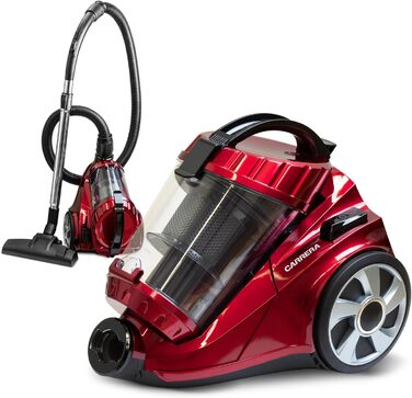 Пилсос Carrera з HEPA-фільтром, 800W, червоний – пилосос для підлоги з кабелем, компактний