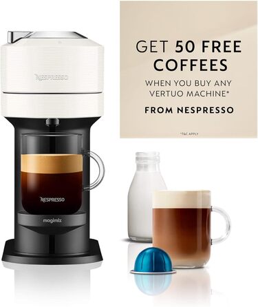 Кавомашина Nespresso Vertuo Next 11706 від Magimix, контрастно-біла