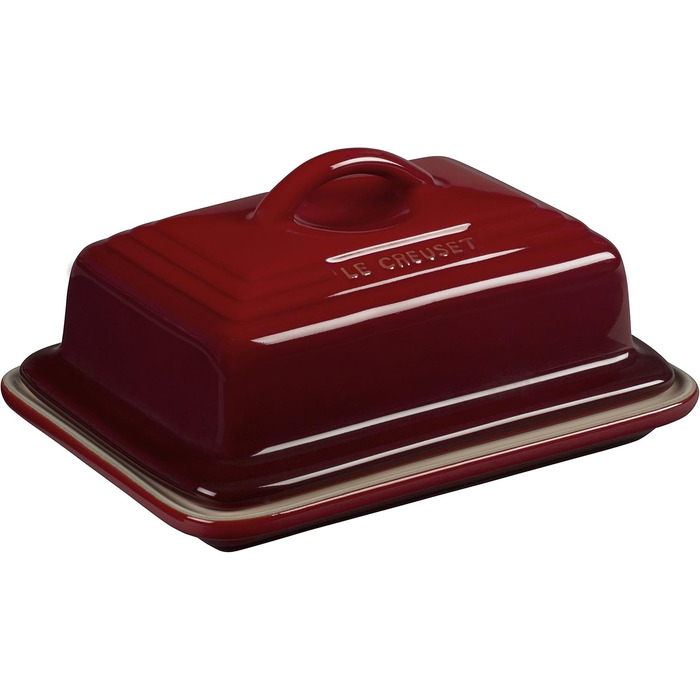 LE CREUSET Контейнер для масла, 900 г, 17 x 12.5 x 9 см, вишнево-червоний