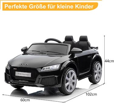 Дитячий електромобіль LEADZM 12V з музикою, сигналом, фарами, дистанційним керуванням, 3-5 км/год, білий/чорний