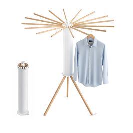 Relaxdays Сушарка для білизни з бука, 18 вішалок