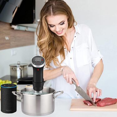 Су-від кухонний пристрій Fityou - водонепроникний, 1100 Вт, точне регулювання температури, LCD-дисплей, нержавіюча сталь