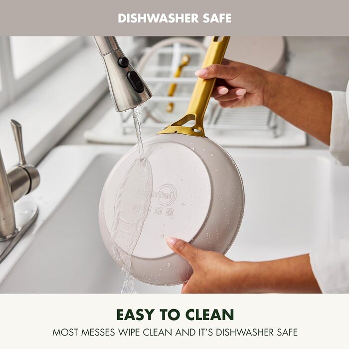 Набір сковорідок GreenPan з антипригарним покриттям, 25.4 см та 30.5 см, кераміка, нержавіюча сталь, NSF-сертифіковані, без PFAS, для плити та духовки, моховий зелений