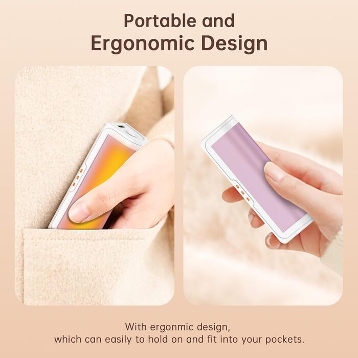 Jonwall Електричні грілки для рук, перезаряджаються, 2 шт., USB, 3 рівні нагріву, для кемпінгу, гольфу, подарунок для жінок та чоловіків (Рожевий)