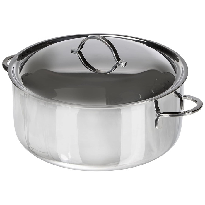 Сковорода Spring CRISTAL Ø 24 см нержавіюча сталь висота 10,5 см 4,7 л для індукційних печей для духовки для миття в посудомийній машині