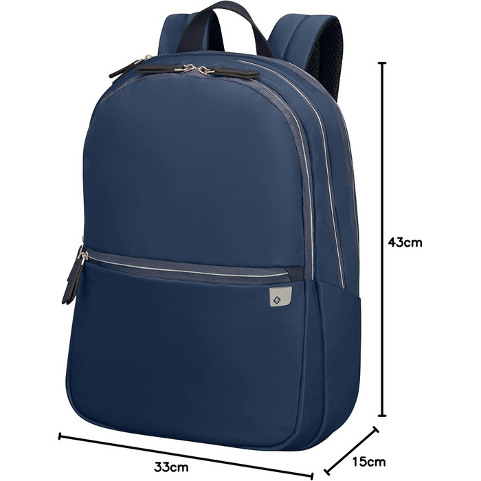 Рюкзак для ноутбука Samsonite Eco Wave, 14.1', 40 см, 13л, темно-синій, 15.6', 43 см, 19л