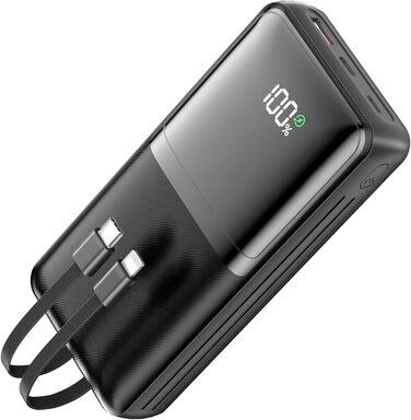 Входи, 4 виходи, компактний для смартфонів/планшетів, 27000mAh, QC 22.5W & USB-C PD 20W, 2