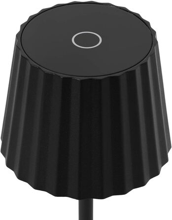 LED акумуляторна настільна лампа Lindby з димером та сенсорним керуванням, портативна, IP54, для дому та саду (чорна)