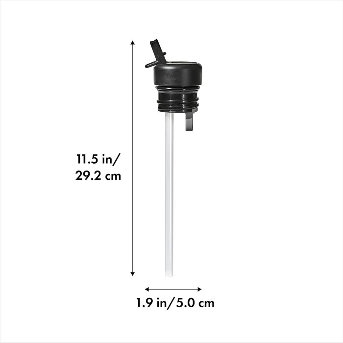 OXO Strive Ізольована пляшка для води зі стандартним кришкою, 473 мл, чорна