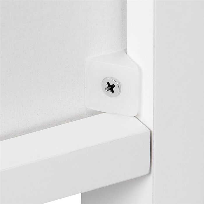 Шафка для ванної кімнати Yaheetech - вузька тумбочка з шухлядою та дверцятами, 32 x 30 x 87 см, біла