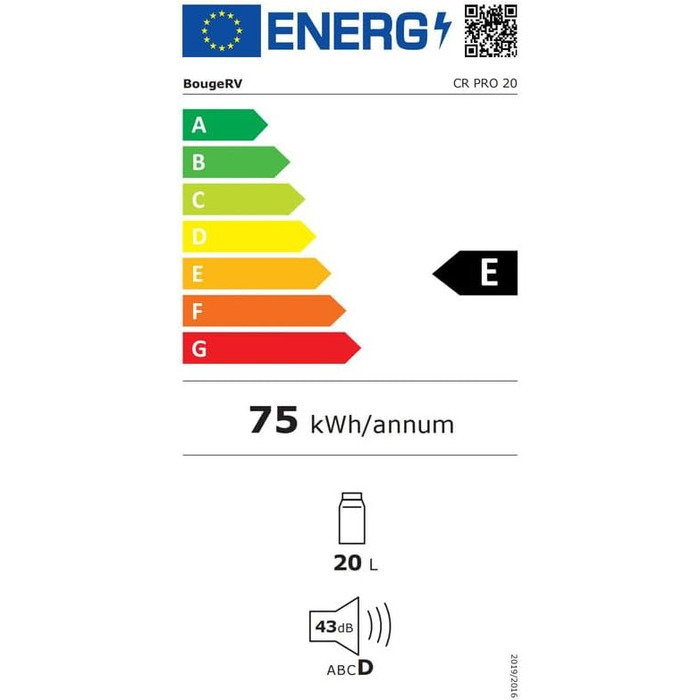 Автомобільний компресорний холодильник BougeRV CRPRO 20L (12/24V DC, 110-240V AC) -22℃~10℃, для авто, кемпінгу, подорожей, сірий
