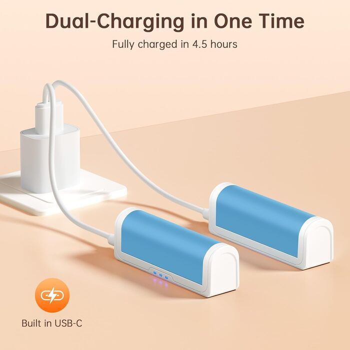 Jonwall Електричні кишенькові грілки для рук (2 шт.), USB-зарядка, 3 режими нагріву, для кемпінгу, гольфу, теплий подарунок (блакитні)