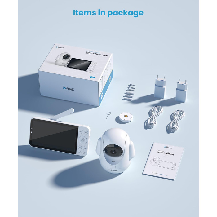 Відеоняня ieGeek з камерою 2.5K/4MP, 5.5