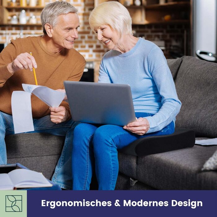 Подушка-підсидник DYNMC Bequeme для дорослих та дітей, ортопедична підставка на стілець та в авто, розроблена з фізіотерапевтами (Чорний)