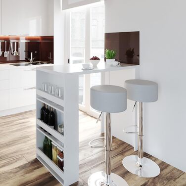 Набір барний стіл та табурети Vicco Bartisch-Set, 117 x 57 см, 2 табурети (білий)