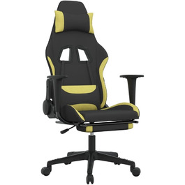 Ігрове крісло VidaXL з масажною підставкою для ніг світло-зелене