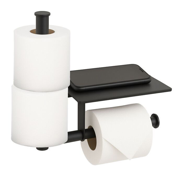 Тримач туалетного паперу Relaxdays з полицею