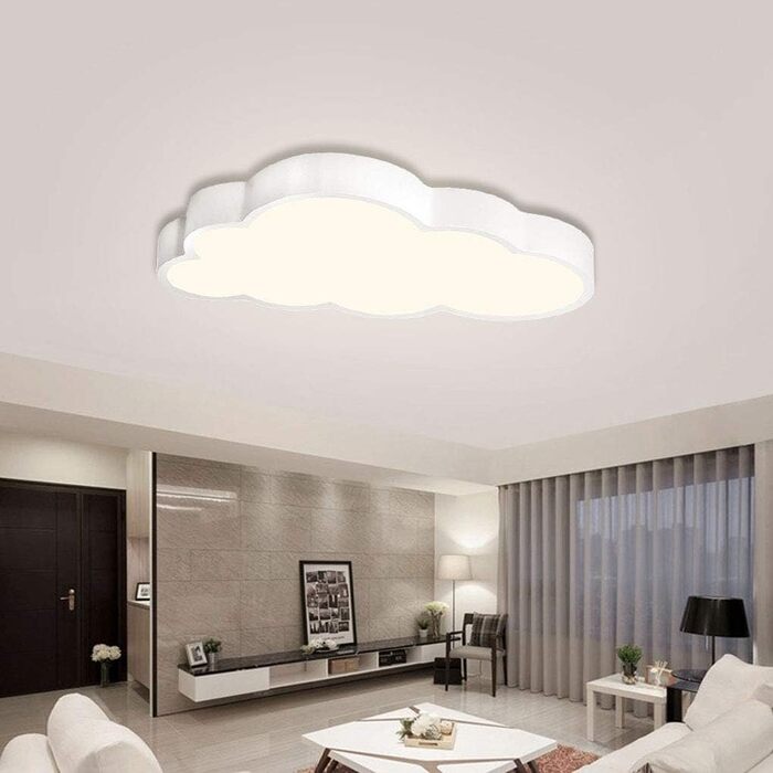 Світлодіодне стельове світло з регулюванням яскравості Хмари Стельова лампа Вітальня Стельова лампа Спальня Кухня Світло Енергозберігаюче світло (Білі Хмари-64W Dimmable), 64W