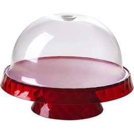 Форма для випічки Omada Design Linea Diamond з акрилу, 36 см, з кришкою, для фруктів та випічки, Made in Italy