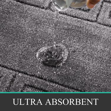 Набір килимків для ванної кімнати Pauwer, 3 шт., неслизькі, мікрофібра, сірий. Спеціальні розміри: 50x80 см + 50x120 см + 50x150 см. Машинне прання.