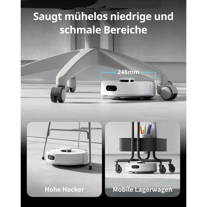 SwitchBot K10+ Pro Робот-пилосос з док-станцією для самостійного очищення, LiDAR-навігація, тиха робота 45dB, сумісний з Alexa