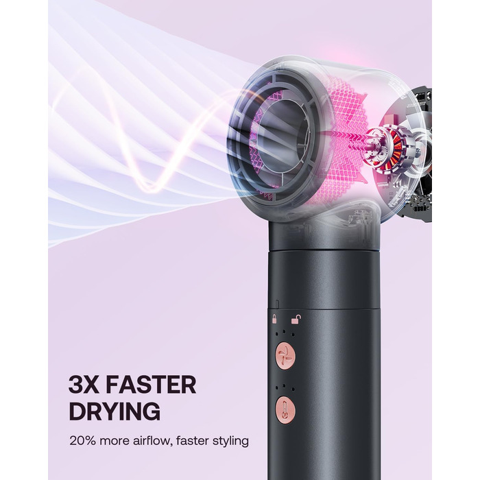 BESTOPE PRO Локкенстаб: Набір для створення локонів 5-в-1 з 3 насадками, регулюванням температури, швидким нагрівом, рукавичкою та кліпсами, рожеве золото (чорний 5-в-1)