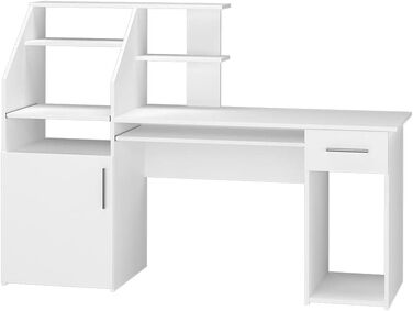Письмовий стіл Vicco Edwin, білий, 166 x 50,5 см
