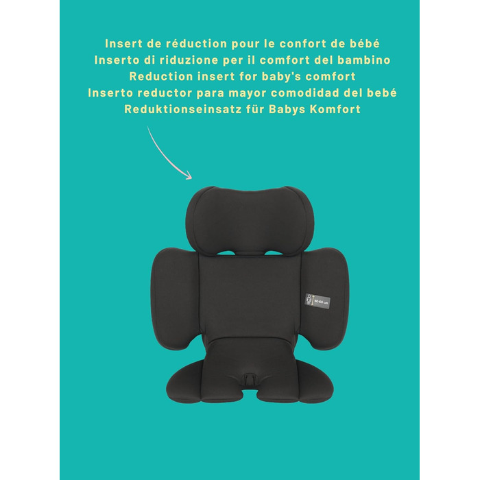 Автокрісло Nania Prato I-Size, 40-150 см, від народження до 12 років, з регульованою підголівником та поперековою підтримкою